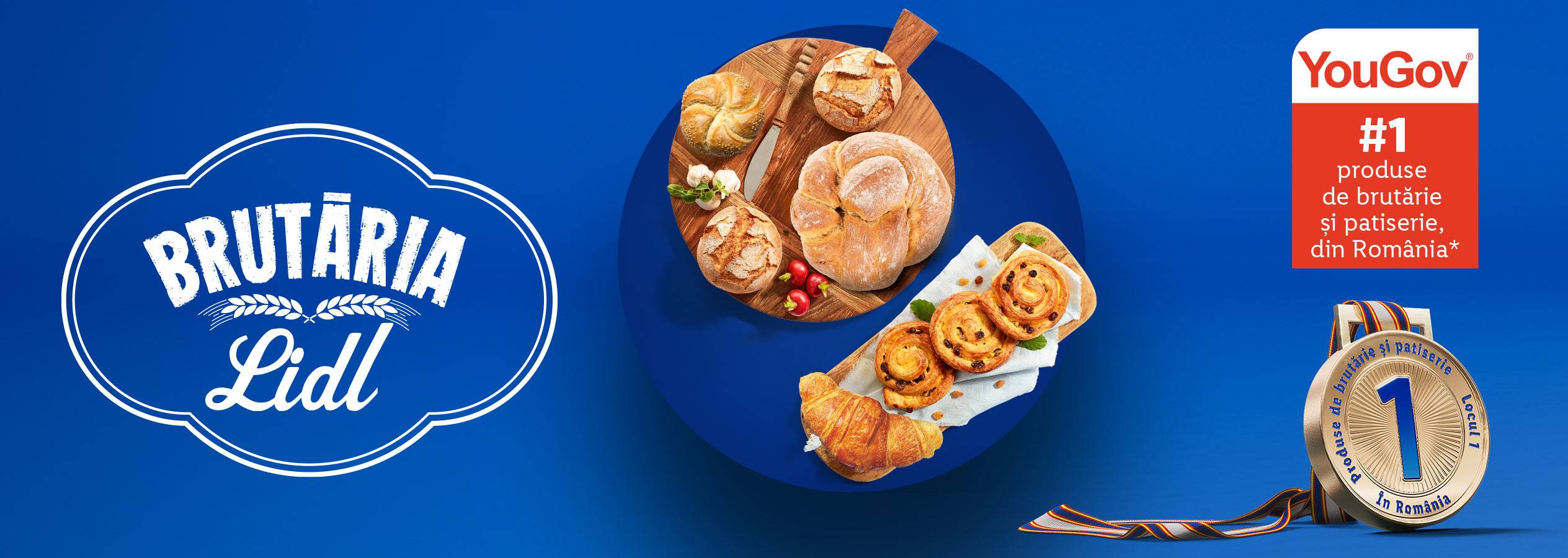 Produse de brutărie Lidl, premiate YouGov #1 în România.